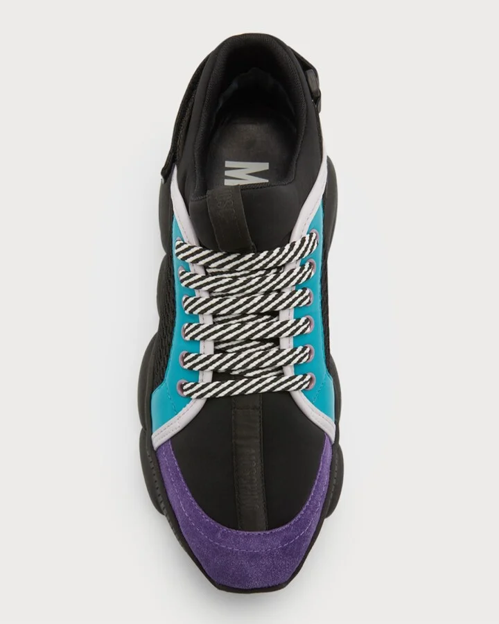 Men's Color Block Teddy Sole Sneakers - Image 3