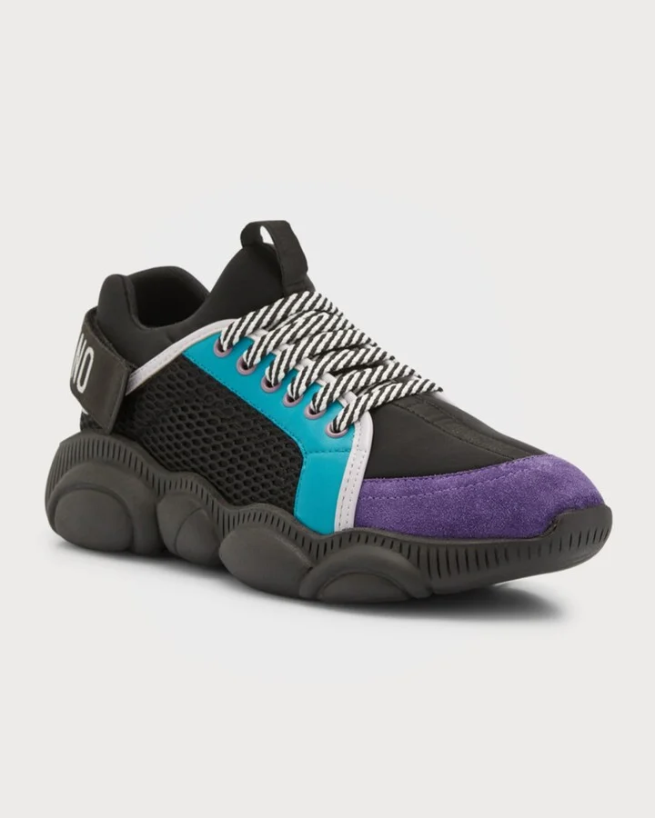 Men's Color Block Teddy Sole Sneakers - Image 4