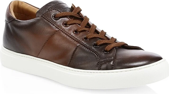 Men's Colton Leather Sneakers - Navy - Size 7 - Image 2