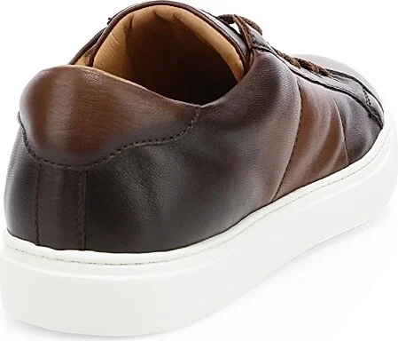 Men's Colton Leather Sneakers - Navy - Size 7 - Image 3