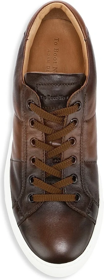 Men's Colton Leather Sneakers - Navy - Size 7 - Image 5
