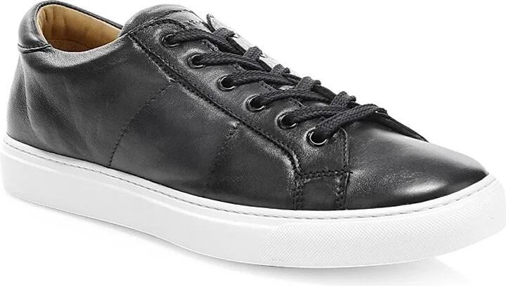 Men's Colton Leather Sneakers - Navy - Size 7