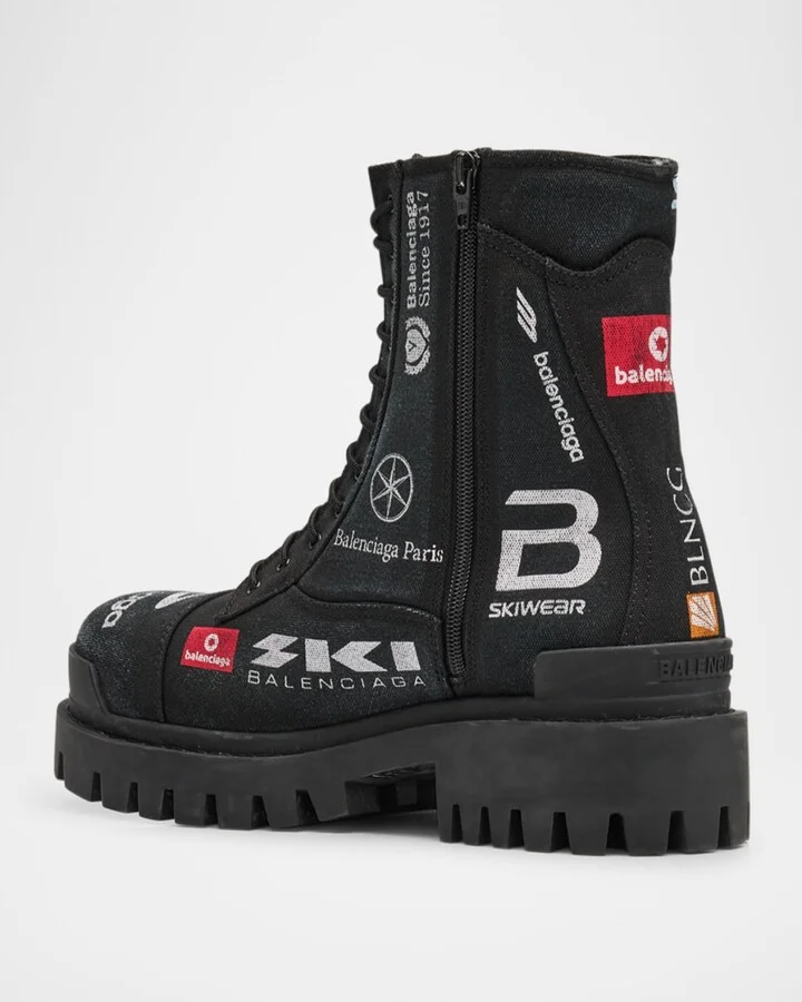 Men's Combat Strike L20 Print Canvas Lace-Up Boots - Image 2