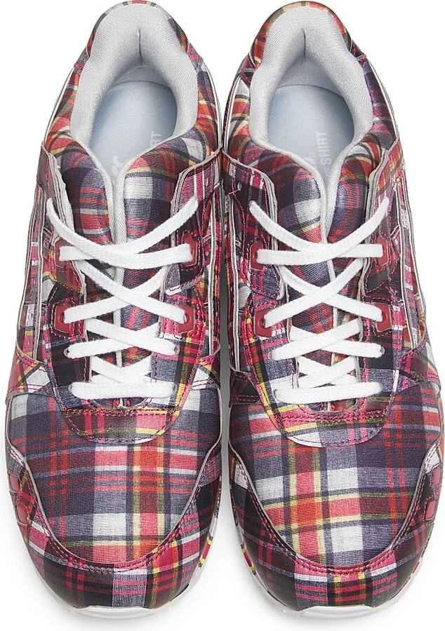 Men's Comme des Garçons Shirt X Asics Gel-Lyte III Low-Top Sneakers - Red - Size 6 - Image 4