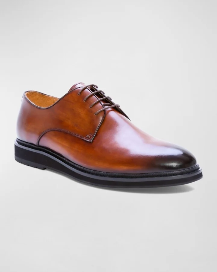 Men's Concord Leather Derby Shoes - Image 6