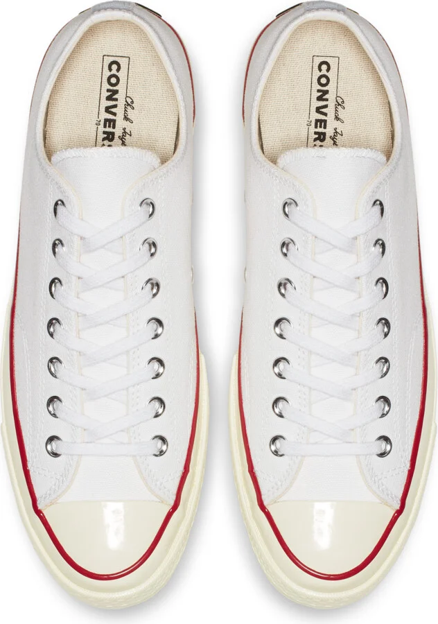 Men's Converse Chuck 70 Low Top Unisex Shoes in White | 162065C-102 - Image 4