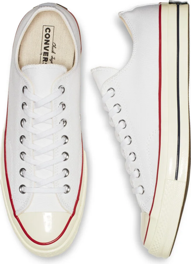 Men's Converse Chuck 70 Low Top Unisex Shoes in White | 162065C-102 - Image 7