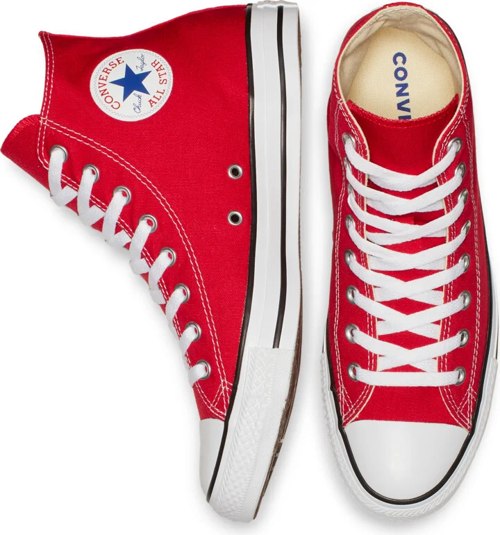Men's Converse Chuck Taylor All Star High Top Unisex Shoes in Red | M9621-600 - Image 7