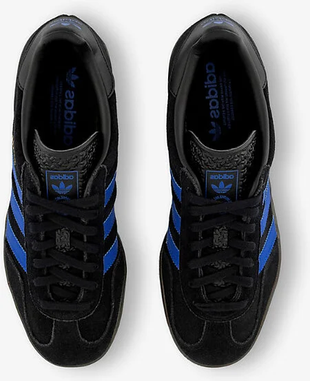 Mens Core Black Gazelle Indoor Suede Low-Top Trainers Eur 42.5 / 8.5 Uk Men - Image 2
