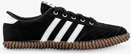 Mens Core Black White Volley Plimsole Canvas and Suede Low-Top Trainers Eur 42 / 8 Uk Men