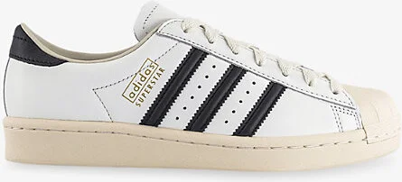 Mens Core White Core Black Cr Superstar Vintage Leather Low-Top Trainers 4.5