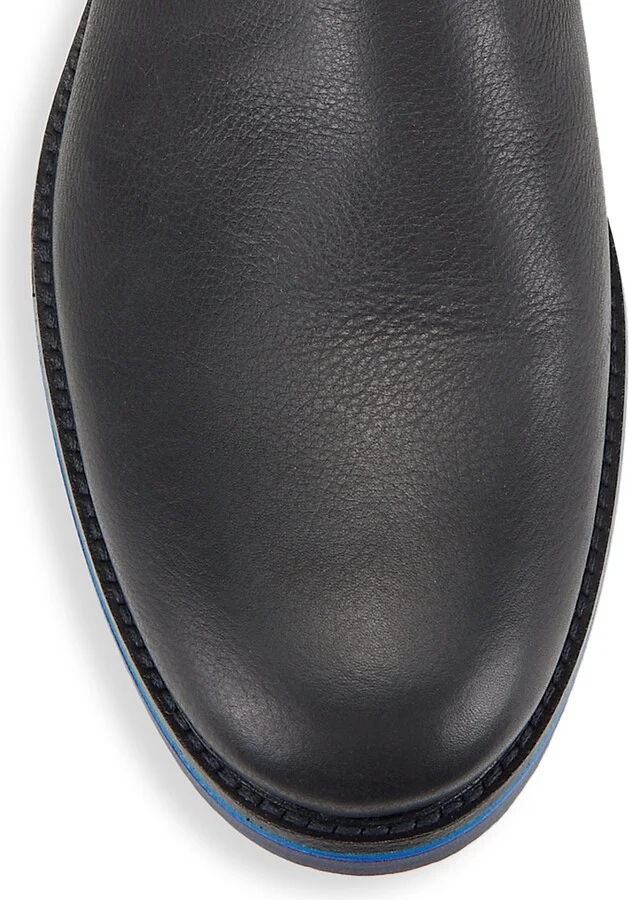 Men's Corinto Leather Chelsea Boots - Blue - Size 8 - Image 4