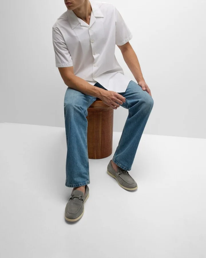 Men's Cosimo Leather Gancini Bit Loafers - Image 3