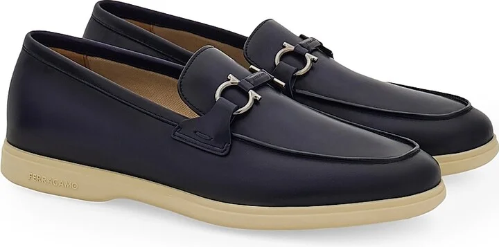 Men's Cosimo Leather Loafers - Midnight Naturale Biscotto - Size 7 - Image 2