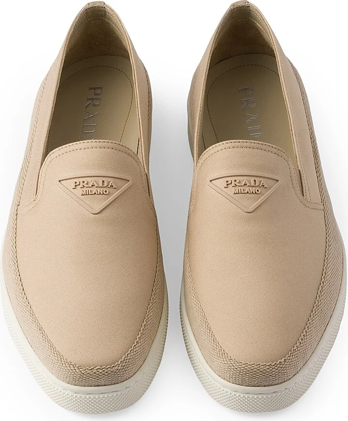 Men's Cotton Canvas Slip-Ons - Beige Khaki - Size 9 - Image 2