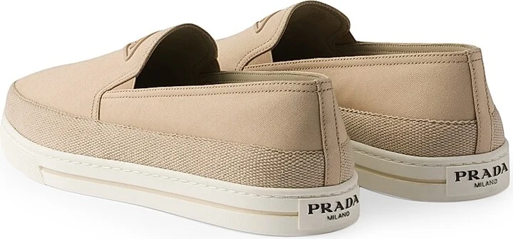Men's Cotton Canvas Slip-Ons - Beige Khaki - Size 9 - Image 3