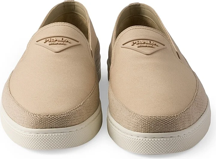 Men's Cotton Canvas Slip-Ons - Beige Khaki - Size 9 - Image 4