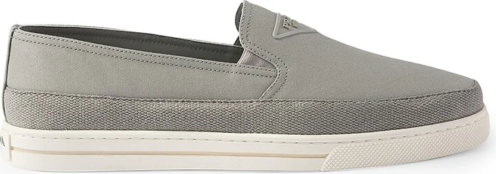 Men's Cotton Canvas Slip-Ons - Beige Khaki - Size 9 - Image 9