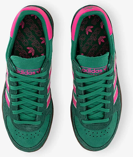 Mens Court Green Lucid Pink O Handball Spezial Wm Suede Low-Top Trainers 4 - Image 2