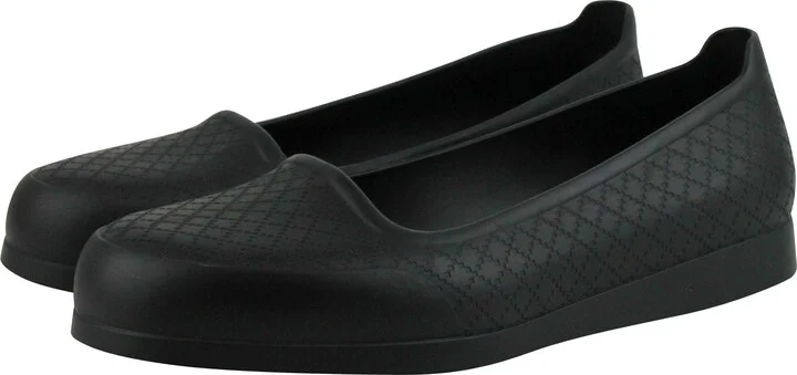 Men's Cover Diamante Pattern Black Rubber Overshoe - Image 2