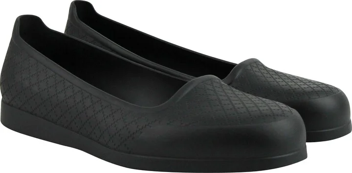 Men's Cover Diamante Pattern Black Rubber Overshoe - Image 4