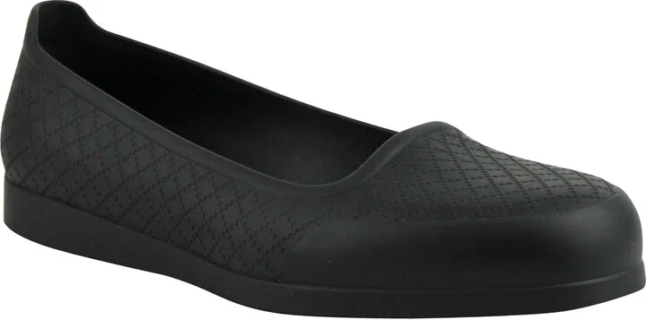 Men's Cover Diamante Pattern Black Rubber Overshoe