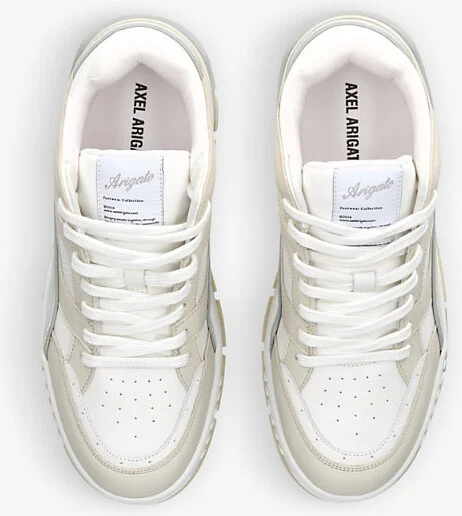 Mens Cream Comb Area Leather and Recycled Polyester Low-Top Trainers Eur 45 / 11 Uk Men - Image 2