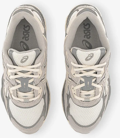 Mens Cream Oyster Grey Gel-Nyc Mesh Low-Top Trainers Eur 46 / 12 Uk Men - Image 2