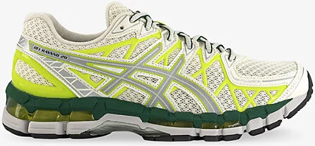 Mens Cream Pure Silver Gel-Kayano 20 Mesh Low-Top Trainers 11