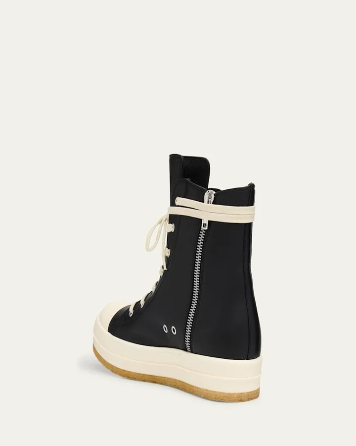 Men's Creep Leather High-Top Sneakers - Image 9