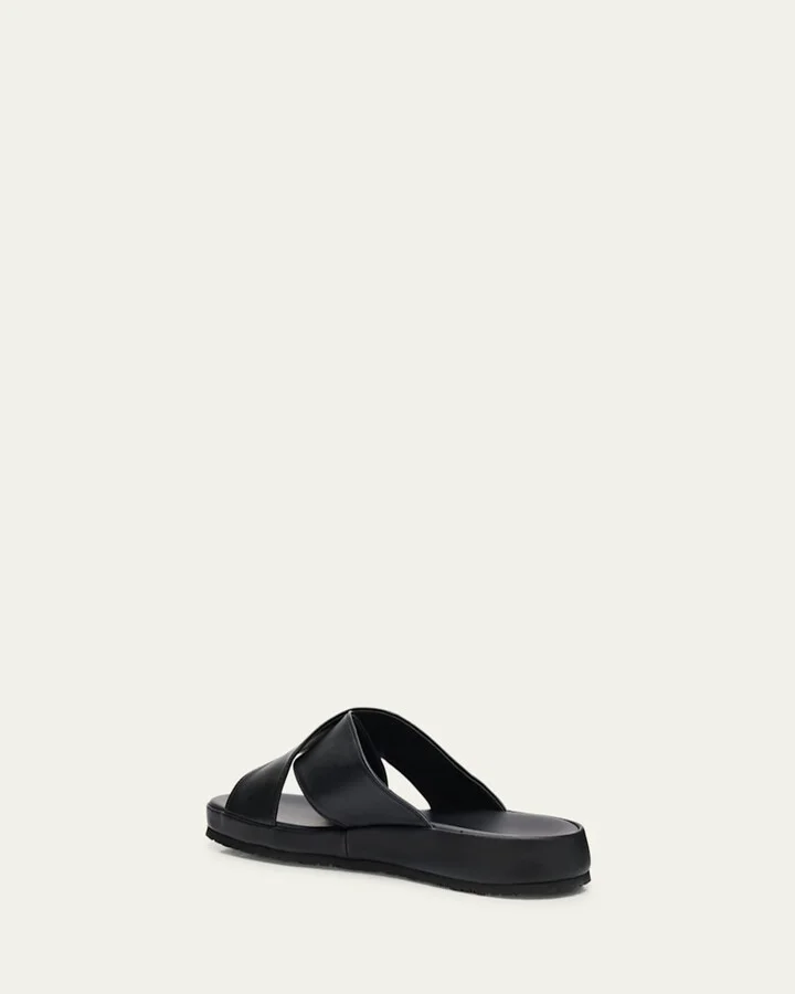 Men's Crisscross Napa Leather Slide Sandals - Image 7