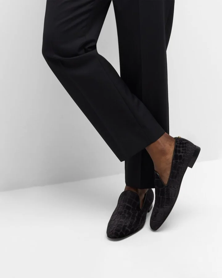 Men's Croc-Stamped Loafers - Image 3