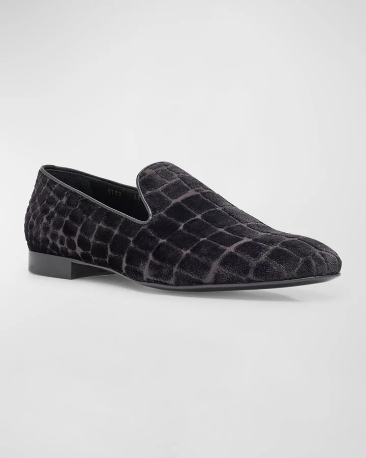 Men's Croc-Stamped Loafers - Image 5
