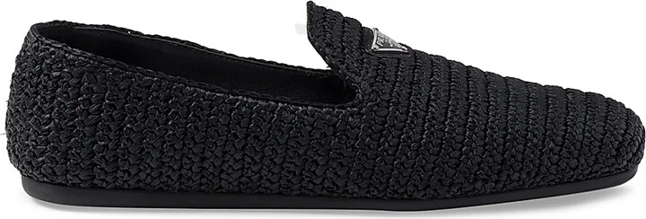 Men's Crochet Slip-On Shoes - Black - Size 7.5
