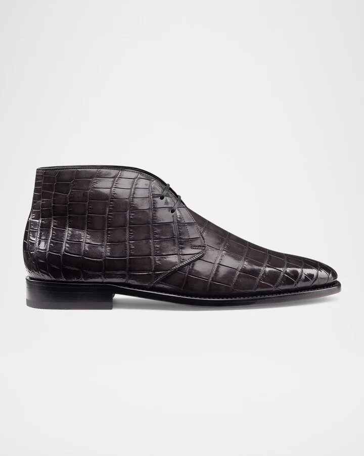 Men's Crocodile Leather Chukka Boots