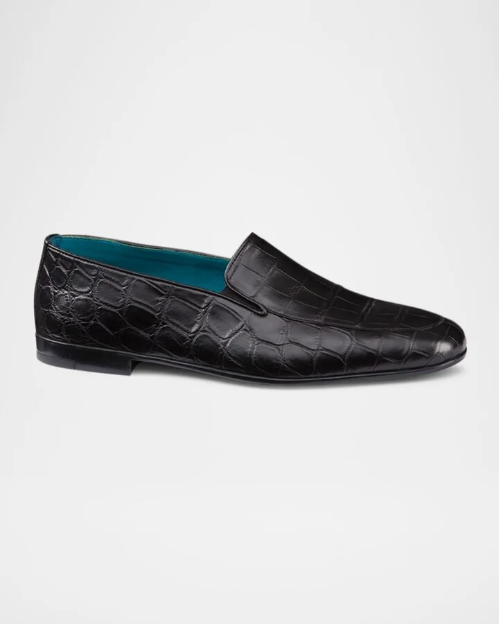 Men's Crocodile Leather Loafers - Image 7
