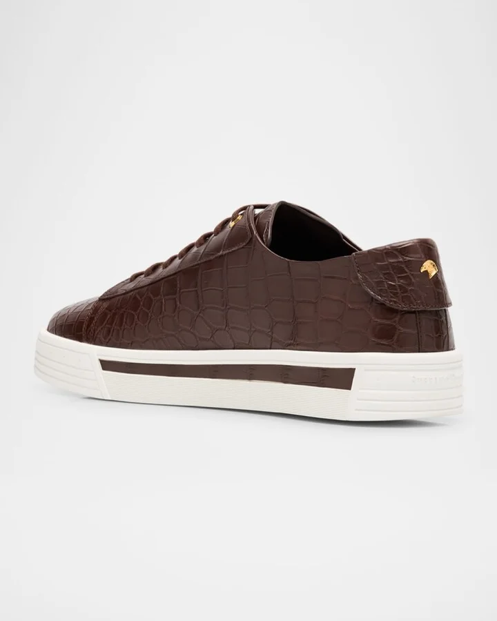 Men's Crocodile Leather Sneakers - Image 5