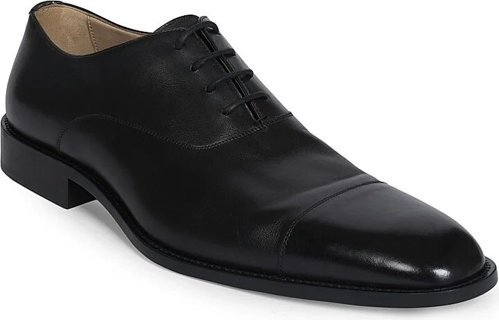 Men's Crown Leather Oxfords - Black - Size 7 - Image 2