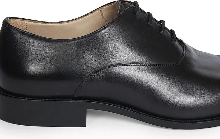 Men's Crown Leather Oxfords - Black - Size 7 - Image 5
