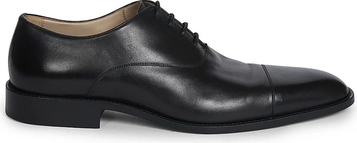 Men's Crown Leather Oxfords - Black - Size 7