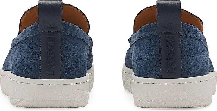 Men's Cruiser Suede Moccasin Loafers - Navy Blue - Size 6 - Image 4