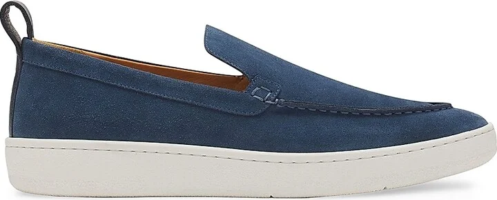 Men's Cruiser Suede Moccasin Loafers - Navy Blue - Size 6