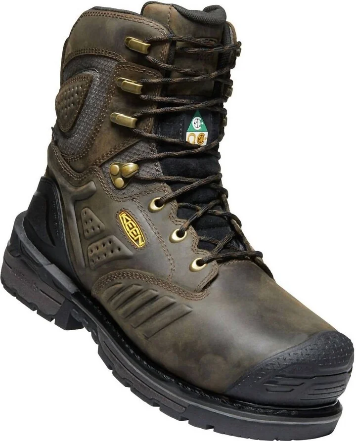 Men's Csa Philadelphia 8" Composite Toe Insulated Work Boots In Cascade Brown/black