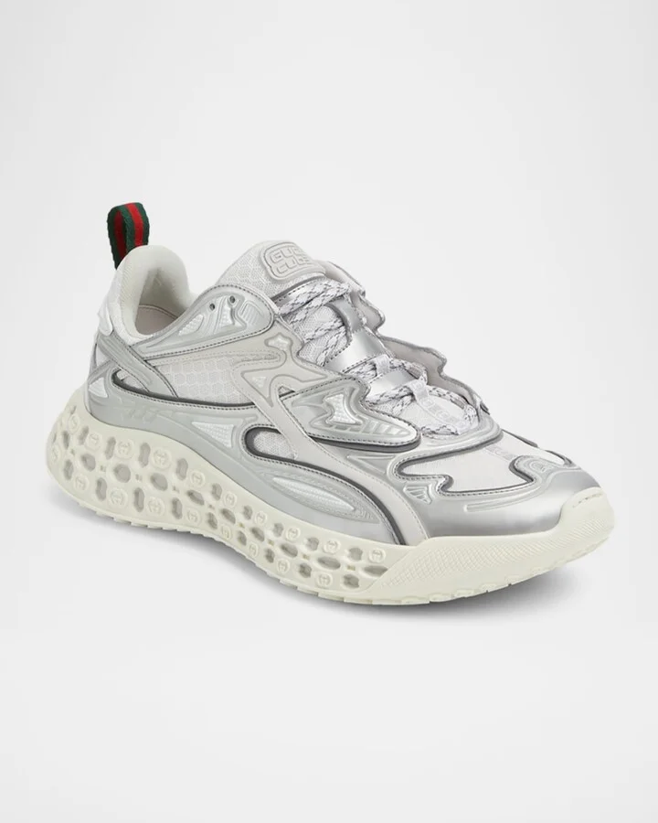 Men's cub3d Metallic Demetra and Mesh Runner Sneakers - Image 8