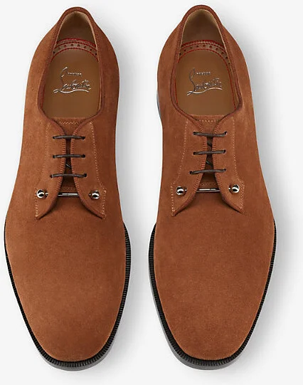 Mens Cuir Chambeliss Suede Derby Shoes Eur 41.5 / 7.5 Uk Men - Image 2