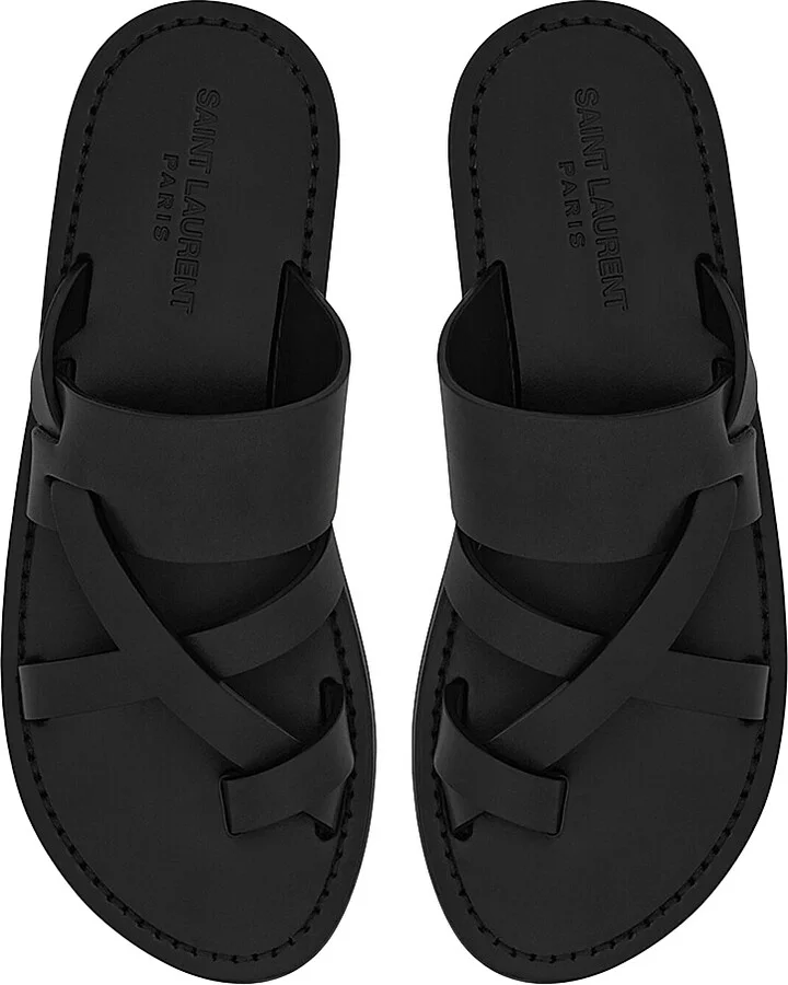 Men's Culver Mules in Smooth Leather - Black - Size 7 - Image 2