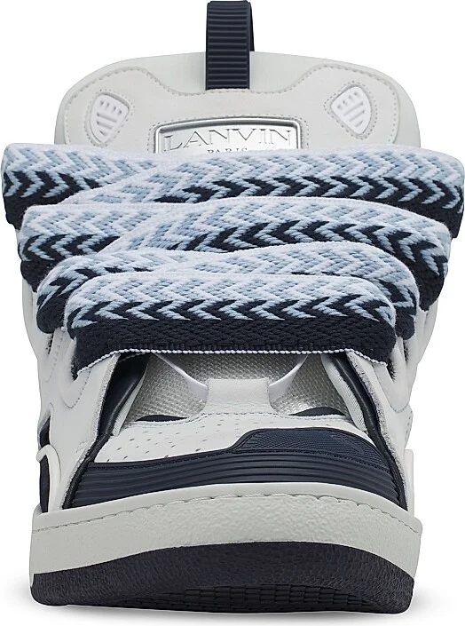 Men's Curb Leather Sneakers - Beige - Size 2 - Image 10