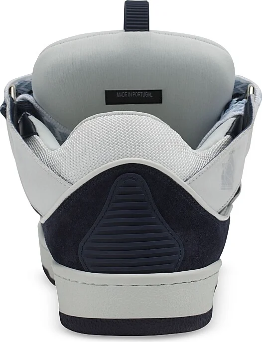 Men's Curb Leather Sneakers - Beige - Size 2 - Image 11