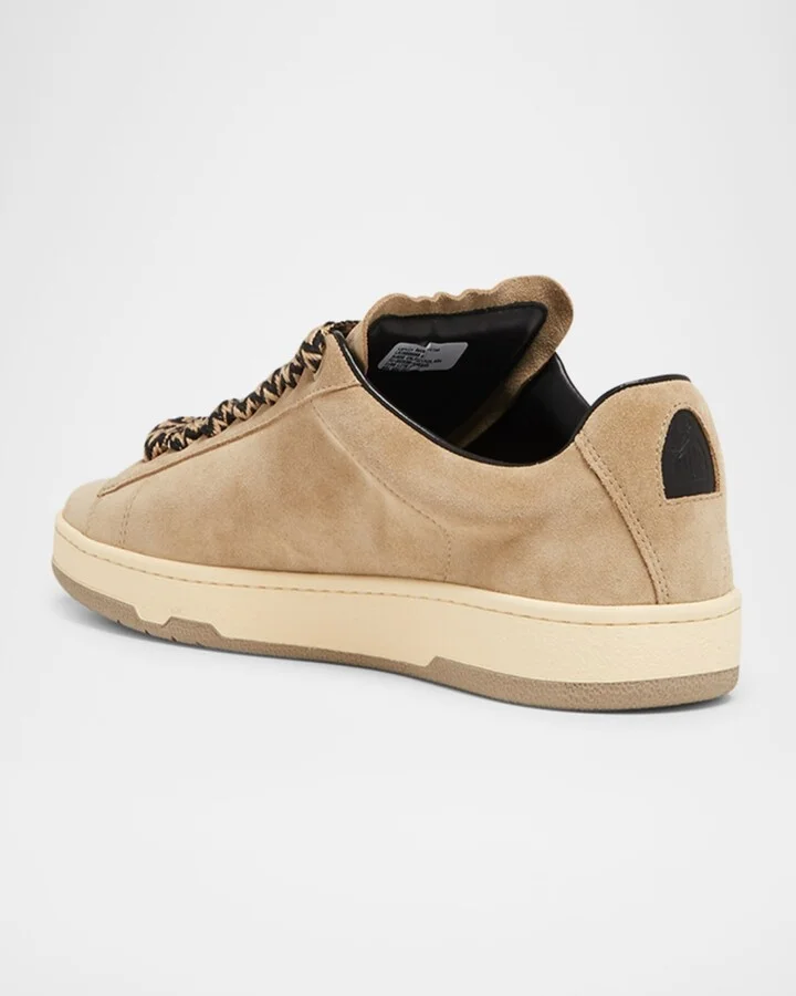Men's Curb Lite Leather Low-Top Sneakers - Image 3
