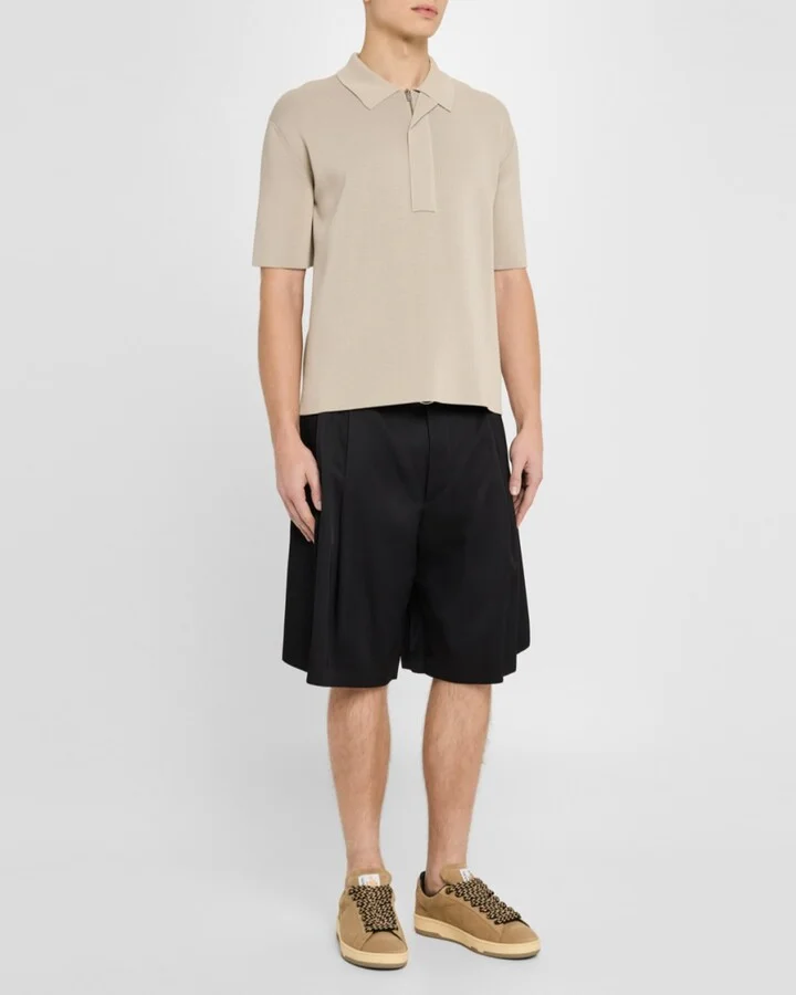 Men's Curb Lite Leather Low-Top Sneakers - Image 11